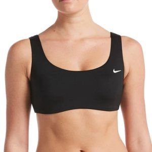 Nike Swim Scoop Neck Bikini Top - Black  NWT